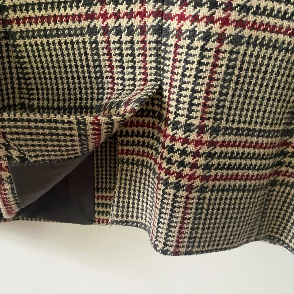 Jessica beige and dark grey plaid tailored wool blazer jacket size 10 womens - Picture 13 of 14